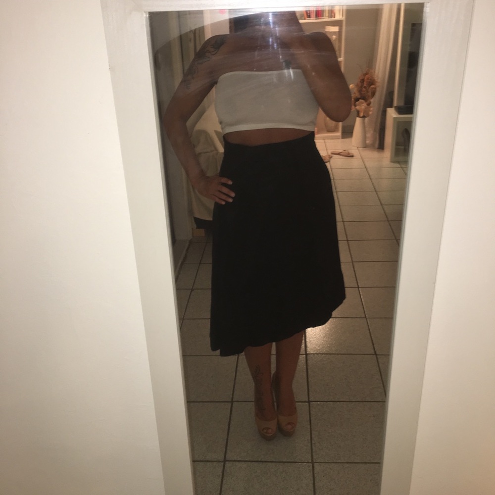 Asymmetrical knee length Alexander McQueen skirt